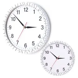 Promosyon Çatlak Desenli Plastik Duvar Saati (350 mm)