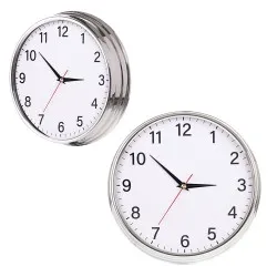 Promosyon duvar saati krom 37 cm