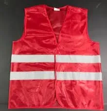 Kırmızı ikaz yeleği baskılı